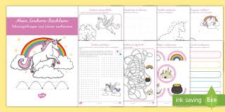 Klasse in deutschland erlerrnen 3 fremdsprachen:. Mein Einhorn Buchlein Erstes Schreiben Schwungubungen Und Linien