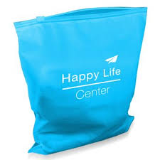 كيس بلاستيك وجه شفاف سحاب بلاستيك الوان عدة طباعة الشعار مجانا Laundry Bag Happy Life Lunch Box