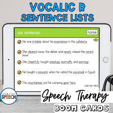 Vocalic R Sentence Lists Boom Cards Video In 2021 Language Therapy Activities Speech And Language Speech Therapy
