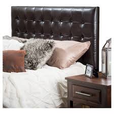 A bed is a place where you spend almost 8 hours every day. Austin Tufted Bonded Leather Headboard King California King Brown Christopher Knight Home Target