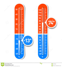Celsius And Fahrenheit Thermometers Stock Vector