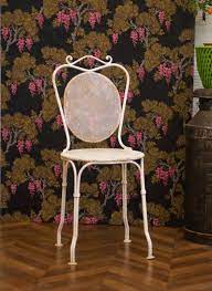 chaises jardin fer forge anciennes vintage retro annees 1920 blanche ouvragee fer forge chaise en fer chaise de jardin
