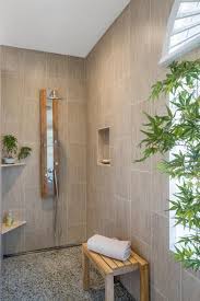 Walk In Shower In Modern Zen Master Suite Modern Zen Shower Panels Glass Block Shower