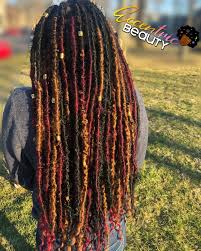 Faux Locs Hair Black And Blonde Bohemian Goddess Locs Goddess Locs Bohemian Goddess Locs Box Braids Hairstyles For Black Women