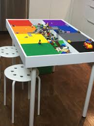 Design Patent Pending Table Height Large Building Bricks Etsy Lego Table With Storage Lego Table Building For Kids