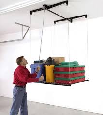 Pulley System Storage Rack For Your Garage Garage Storage Systems Garage Storage Racks Garage Storage Cabinets