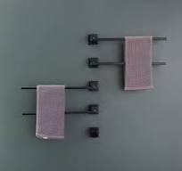 Unbranded 5-Piece Stainless Steel Wall-Mounted Movable Electric Heated  Towel Drying Rack in Black EHTRack16