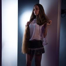 Long Hair Girl Shows Off Her Floor Length Hair Girls With Very Long Hair Long Hair Styles Long Hair Girl Hair Lengths
