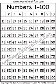 Number Chart Free Printable Worksheets Worksheetfun