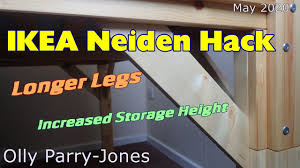 Originally €49 euros, selling for €30! Ikea Neiden Hack Longer Legs Youtube