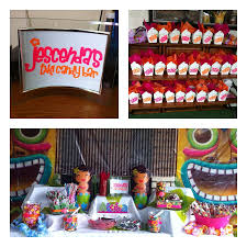 Aloha To 13 Hawaiian Theme Candy Table And Favor Boxes 1 30 Per Favor Box Candy Table Candy Desserts Dessert Buffet