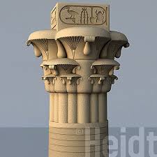 3d Model Egyptian Pillar 3d Model 3d Model Egyptian Model
