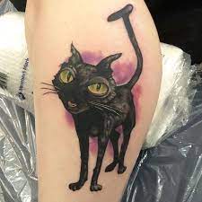 Instagram Da Ben Wayne I Did This Black Cat On The Wonderful Ginger During My Guest Spot Greatwhaletattoo Coraline Tattoo Black Cat Tattoos Cat Tattoo