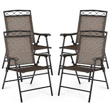 It's also a good choice for tailgating, fishing, hunting, beach, and picnic. Costway Fabric Folding Chair 4 Pack Black Walmart Com Walmart Com