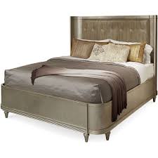 This dazzling shelter bed features fully upholstered headboard, footboard and rails wrapped in a plush microfiber. A R T Furniture Morrissey Lloyd Upholstered Shelter Bed In Bezel Queen Unlimited Furniture