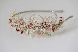 All Things Colourful Accessories Bridal Headdress Sand Opal Bridal Jewelry