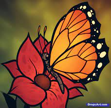 This is easy step by step for beginners tutorial. How To Draw A Butterfly On A Flower Butterfly And Flower Gif 1091 1061 Flower Drawing Butterfly Art Butterfly Painting