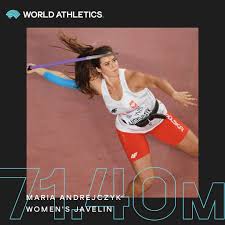 With her 71.40m national record at the european throwing cup in split in may, poland's andrejczyk became just the third woman in history to launch the current specification javelin beyond 71 metres. World Athletics On Twitter 71 40m Polish Record For Mariaandrejczyk In Split 3rd Best Javelin Throw All Time And Longest Throw In 10 Years Https T Co Twd4afcq2r