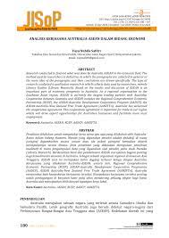 Matlamat utama dalam mencapai hasrat ini adalah pada 2010 malaysia mahu menarik lebih 100,000 orang pelajar asing belajar di negara ini,&quo. Pdf Analisis Kerjasama Australia Asean Dalam Bidang Ekonomi