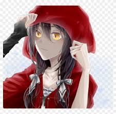 How many anime characters who wear hoodies can you name? Anime Black Hair Red Eyes Photo Anime Girl With Red Hair And Gold Eyes Clipart 1055260 Pikpng