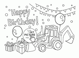Floral wreath for happy birthday. Free Printable Happy Birthday Coloring Pages For Boy Novocom Top
