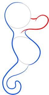Also add a stylized head shape, highlighting the elongated muzzle of a seahorse. How Easy To Draw A Seahorse Step By Step Drawings Easy To Draw Everything