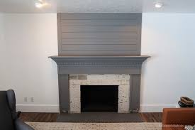 The hue of the mantel does not necessarily want to be the same tint as your table. Remodelaholic Diy Fireplace Makeover Part Two Kilz Priming And Painting