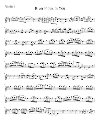 For more information and source, see on this link : River Flows In You Violin 1 Sheet Music For Piano Solo Musescore Com