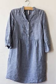 Nut Hatch Blue Linen Artist Smock Fringues Mode Vetements