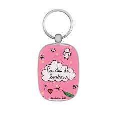 Porte Cles Opat La Cle Du Bonheur Rose Derriere La Porte Amazon Fr Cuisine Maison Porte Cle La Cle Du Bonheur Cle