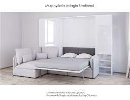 Today's wall beds are more sophisticated and multifunctional than ever before, making them a reliable and stylish addition to any home, guest bedroom or small apartment. Murphysofa Adagio Queen Luxury Sectional Sofa Wall Bed Expand Furniture Folding Tables Smarter Wall Beds Space Savers