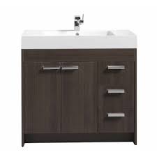 Add style and functionality to your bathroom with a bathroom vanity. Eviva Lugano 36 Gray Oak Modern Bathroom Vanity W White Integrated Top Bathroom Vanities Modern Vanities Wholesale Vanities