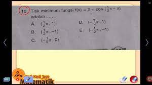 Cara cepat nilai minimum maksimum fungsi trigonometri dengan turunan atau diferensial soal : Rumus Cepat Nilai Maksimum Minimum Fungsi Trigonometri Youtube