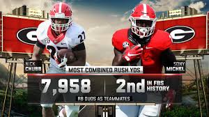 View the most current football statistics for sony michel, running back, for the new england patriots at the football database. Sec Network On Twitter Since 2014 Nick Chubb And Sony Michel Have Combined For 7 958 Rushing Yards The 2nd Most By A Rb Duo In Fbs History Https T Co T8w1qvrddy