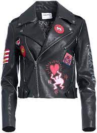 Alice Olivia Keith Haring X Ao Cody Jacket Jackets Designer Outfits Woman Leather Jacket