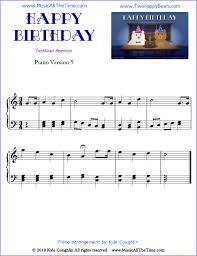 Happy birthday to you by ludwig van beethoven 67 arr by. Happy Birthday Piano Sheet Music