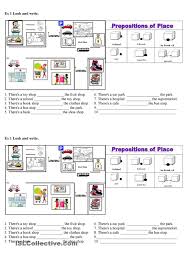 Places In Town And Prepositions Prepositions Preposition Worksheets English Teaching Materials