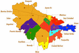 Tienda de mapas plastificados, imantados, magnéticos, corcho, enmarcados. Mapa De Bogota