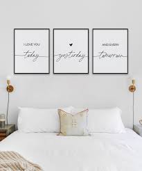 I Love You Today Yesterday And Every Tomorrow Quote Etsy Picture Wall Bedroom Wall Decor Bedroom Bedroom Wall