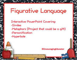 Figurative Language Ppt And Activities Metaphor Poems Similes And Metaphors Poetry For Kids