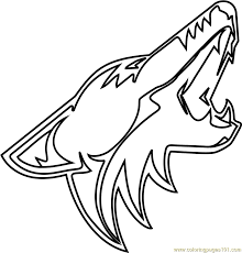 Coyote coloring page from coyote category. Arizona Coyotes Logo Coloring Page For Kids Free Nhl Printable Coloring Pages Online For Kids Coloringpages101 Com Coloring Pages For Kids