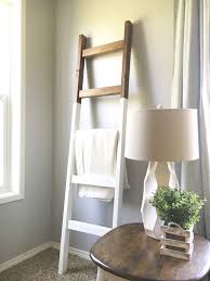 Blanket Ladder Modern Quilt Ladder White Dark Walnut 6 Home Decor Decor Ladder Decor