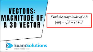 Vectors Magnitude Of A Vector 3d Examsolutions Youtube