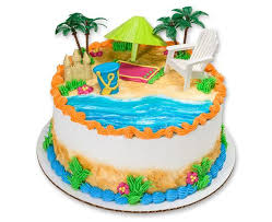 Your beach theme cake stock images are ready. Beach Cake Topper Beach Scene Kit Beach Theme Cake Beach Etsy