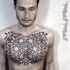 Geometric Chest Pattern Best Tattoo Design Ideas Geometric Tattoo Geometric Chest Best Tattoo Designs