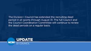 Stay informed with the latest live ncaa score information. Inside The Ncaa On Twitter The Division I Council Has Extended The Recruiting Dead Period Https T Co Cgexrdblrl