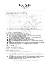court clerk resume example