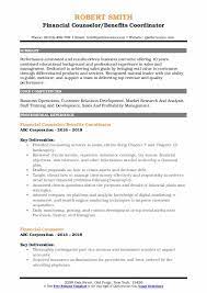 Patient financial counselor i resume summary : Financial Counselor Resume Samples Qwikresume