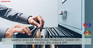 Semakan peperiksaan pembantu tadbir kewangan w19. Sample Soalan Temuduga Pembantu Tadbir N19 Rujukan Spa Jpa Kkm Spp