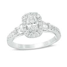 Maybe you would like to learn more about one of these? Vera Wang Love Collection 0 95 Ct T W Certified Oval Diamond Frame Engagement Ring In 14k White Gold I Si2 Peoples Jewellers